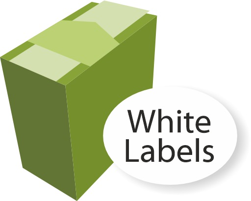 Printed White Labels - low cost printed labels - fast!